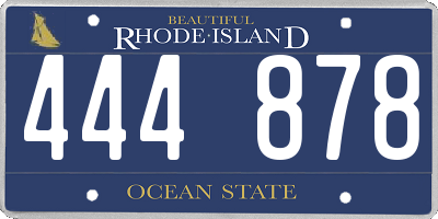 RI license plate 444878