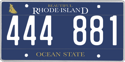 RI license plate 444881