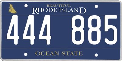 RI license plate 444885
