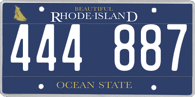 RI license plate 444887