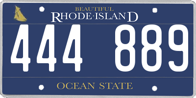 RI license plate 444889