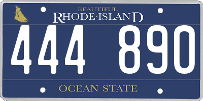 RI license plate 444890