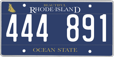 RI license plate 444891