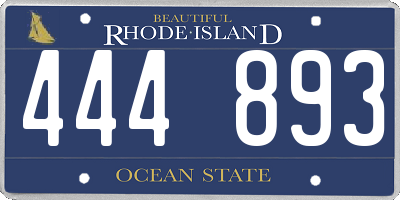 RI license plate 444893