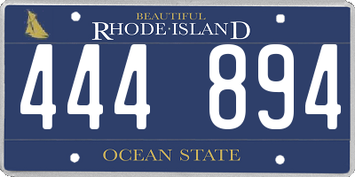 RI license plate 444894
