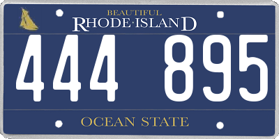 RI license plate 444895