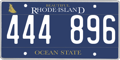 RI license plate 444896