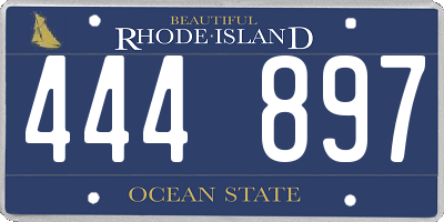 RI license plate 444897