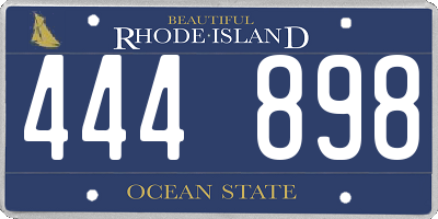 RI license plate 444898