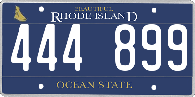 RI license plate 444899
