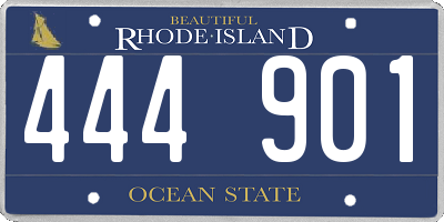 RI license plate 444901
