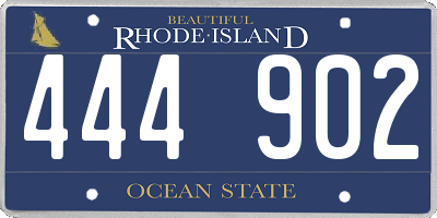 RI license plate 444902
