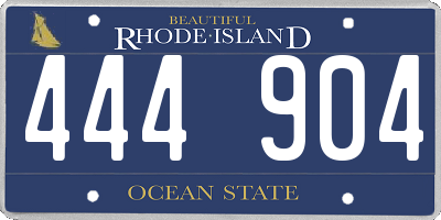 RI license plate 444904