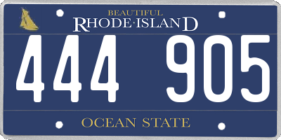 RI license plate 444905