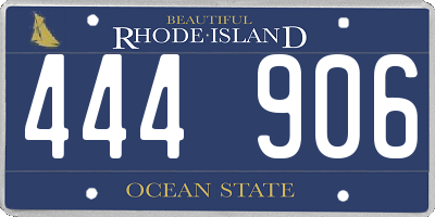 RI license plate 444906