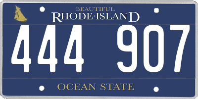 RI license plate 444907