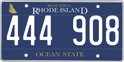 RI license plate 444908