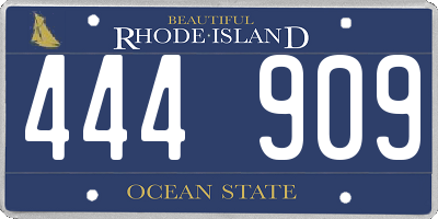 RI license plate 444909