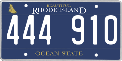 RI license plate 444910