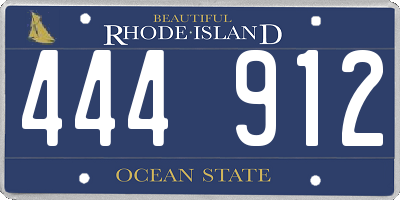 RI license plate 444912