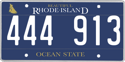 RI license plate 444913