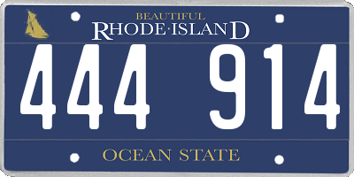 RI license plate 444914