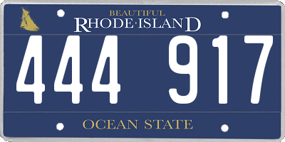 RI license plate 444917