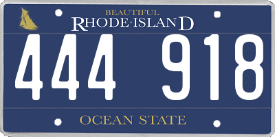 RI license plate 444918