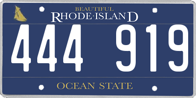 RI license plate 444919