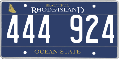 RI license plate 444924