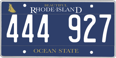 RI license plate 444927