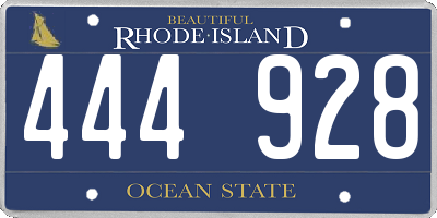 RI license plate 444928