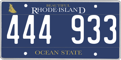 RI license plate 444933