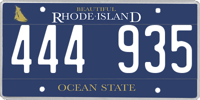 RI license plate 444935