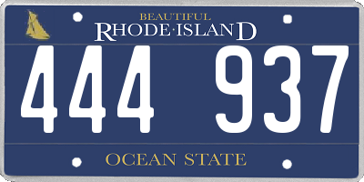 RI license plate 444937