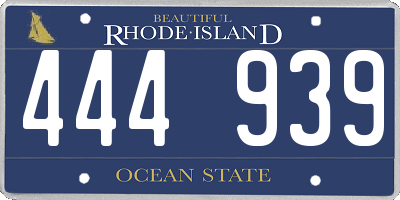 RI license plate 444939