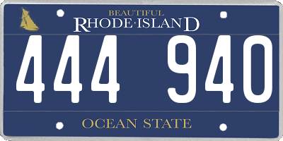 RI license plate 444940
