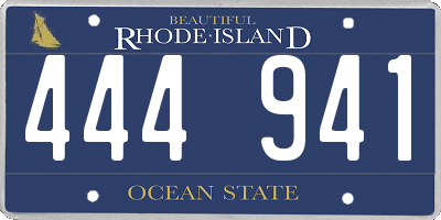 RI license plate 444941