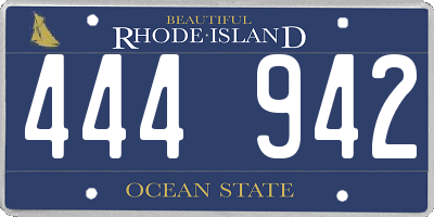 RI license plate 444942