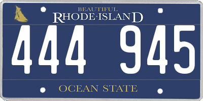RI license plate 444945