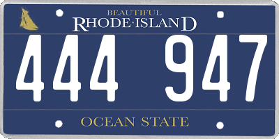 RI license plate 444947