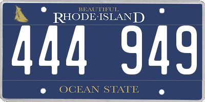 RI license plate 444949