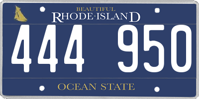 RI license plate 444950