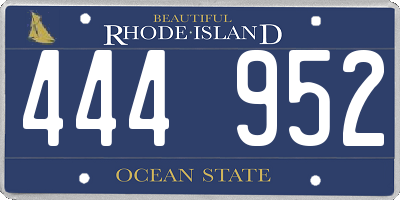 RI license plate 444952