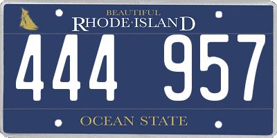 RI license plate 444957