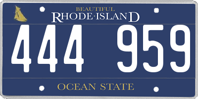 RI license plate 444959