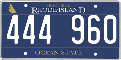 RI license plate 444960