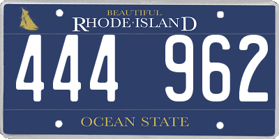 RI license plate 444962