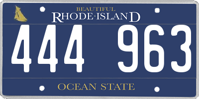 RI license plate 444963