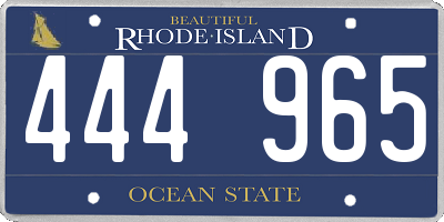 RI license plate 444965
